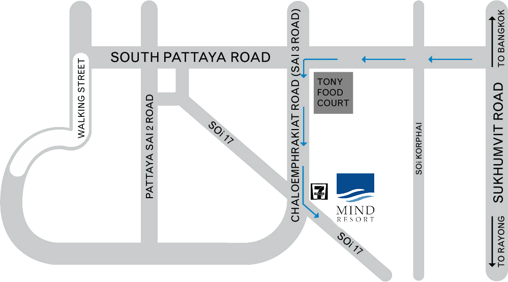 Mind Resort Pattaya - location Map